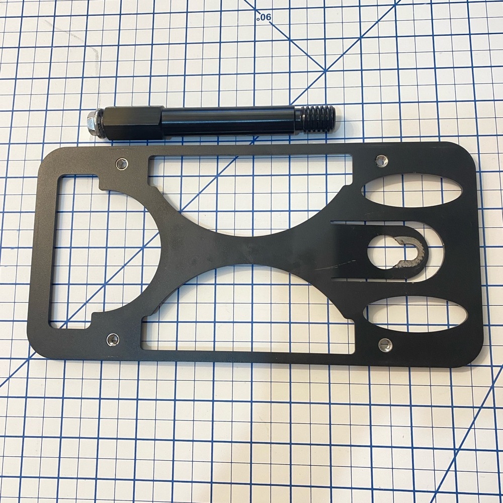 BMW Black Metal Mounting Bracket for license plate.